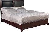 LINDEN QUEEN BEDROOM SET 4 PIECE MERLOT FINISH MARBLE TOP PIECES