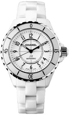 Chanel J12 White Ceramic Automatic Midsize Watch H0970