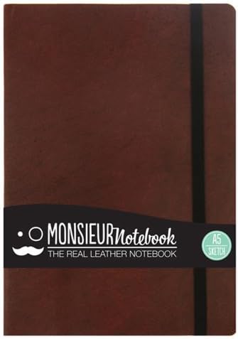 Monsieur Leather Notebook A5 Sketch Brown