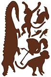 RoomMates RMK1324SLG Brown Animal Silhouettes Peel & Stick Wall Decal MegaPack