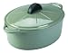 Daniel Boulud Kitchen Infiniti Cast Iron -Quart Oval Roaster, Gray