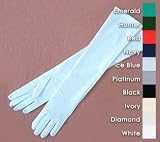 Matte Spandex 12-Button Slip-on Bridal Wedding Formal Prom Gloves