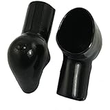 SODIAL(R) 10 x Black Soft Plastic Smoking Pipe Shaped Battery Terminal Caps Boots
