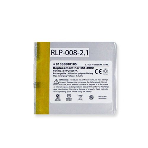 Universal MX-3000i Removed Control Battery RLP-008-2.1 Li-Pol 3.7V (2100 mAh) - Replacement For Crestron MT-1000C-BPT and Universal BTPC56067A