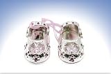 from LEONARDO Silver Plate Crystal Baby Shoes Pink