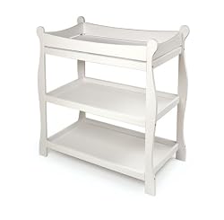 Badger Basket White Sleigh Style Baby Changing Table