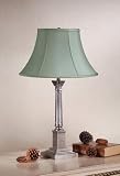 Corinthian Table Lamp with Charlotte Bell Shade in Antique Pewter