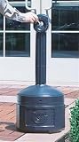 Justrite Personal Smokers Cease-Fire Outdoor Ashtray - Deco Black - 26806D