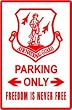 AIR NATIONAL GUARD PARKING military sign