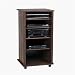 Wood Technology AR-43-X Solid Hardwood Espresso 4-Shelf Audio Cabinet