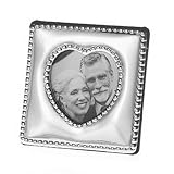 Wallace Sterling Beaded Heart Frame, 3 x 3