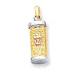 14k Two-tone Mezuzah Pendant