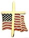 American Flag Cross Lapel Pin