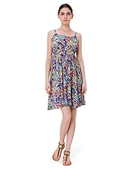 Cotton Scoop Neck Floral Print Tropical Print Summer Empire   Waistline Glittering Lace  Dress