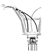 SST Oryg Detangler Set OS 1-1/8 / Pro Vert Threadless Silver/Black