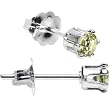 Sterling Silver 3mm Synthetic Alexandrite June Birthstone Stud Earrings