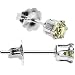 Sterling Silver 3mm Synthetic Alexandrite June Birthstone Stud Earrings