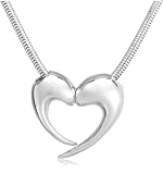 Sterling Silver Stylized Heart Pendant by Zina, 17