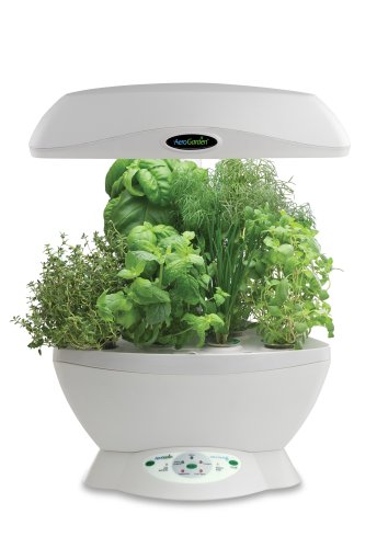 AeroGarden Space-Saver 6 with Gourmet Herb Seed Kit - White