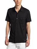 Calvin Klein Jeans Men's Polished End On End Shirt, Black, Small