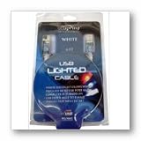 6' Lighted Blue USB A-b Clam