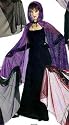 Std Size Adult, Purple Zebra - Metallic Mesh Hooded Costume Cape