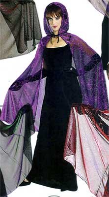 Metallic Mesh Hooded Costume Cape Metallic Mesh Hooded Costume Cape