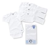 Gerber 4-Pack Long Sleeve Onesies Brand One Piece Underwear - White, 6-9 Months