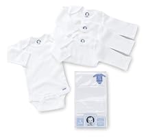 Gerber 4-Pack Long Sleeve Onesies Brand One Piece Underwear - White, 3-6 Months