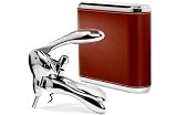 Metrokane VIP Edition Leather-Bound Rabbit Corkscrew, Saddle Brown
