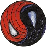 Spiderman Marvel Comics Cartoon Patch - Venom Spidey Yin Yang