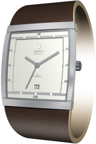 Obaku By Ingersoll Gents Black Leather Strap Watch