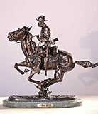 Trooper of the Plains Bronze Sculpture Statue By Frederic Remington Mini Size 9.5 Inches Tall