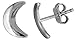 Tiny Sterling Silver Half Moon Stud Earrings title=