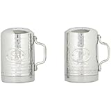 Old Dutch Stainless Steel Hammered Stovetop Salt and Pepper Set, 4-1/4-Inch