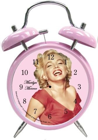 Marilyn Monroe Twin Bell Alarm Clock Pink