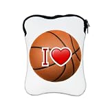 iPad 1 2 & New iPad 3 Sleeve Case 2-Sided I Love Basketball