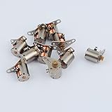 Dowonsol 10 個 2フェーズ4線式 テッピング　モータ 直径6mm DC1.5V 0.015W 1000rpm 歯車がある で電気ステッピング 2相4極 モータステッピンカメラの使用