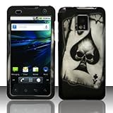 Rubberized Black Grey Ace Spade Skull Snap on Design Case Hard Case Skin Co ....