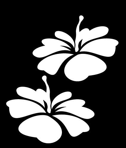 Hibiscus Flower Die Cutz - White Decal