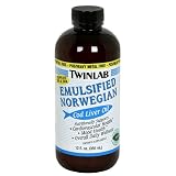 TwinLab Cod Liver Oil, Emulsified Norwegian, Mint, 12 Ounces (Pack of 3)