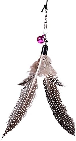 Mastone Cat&kitten Feather Toys, Feather Teaser and Exerciser Cat Fishing Pole Toy