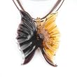 Handmade Murano Glass Pendant - Butterfly Brown/Black