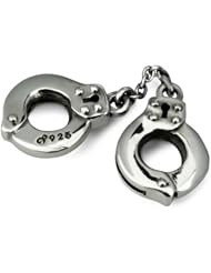 Sterling Silver Handcuffs Hand Cuffs Ohm Bead Charm AAP001