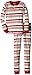 Hatley Little Girls' Henley Pajama Set Holiday Stripes Girl