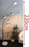Five-Fingers Lampe Stehlampe Stehleuchte, 220cm mit Dimmer ~ chrom
