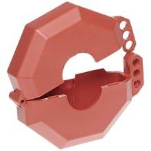 Accuform Signs KDD472 StopOut Gate Valve Lockout, Fits Valve Handle Diameter 5" - 6-1/2", Red