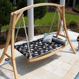 Hanging Hammock Bed Sakura Onyx DuraCord fabric