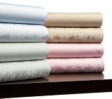 Pinzon Printed & Solid 400-Thread-Count Sateen Queen Sheet Sets, Set of 2, Rose