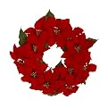 Faux Poinsettia Wreath